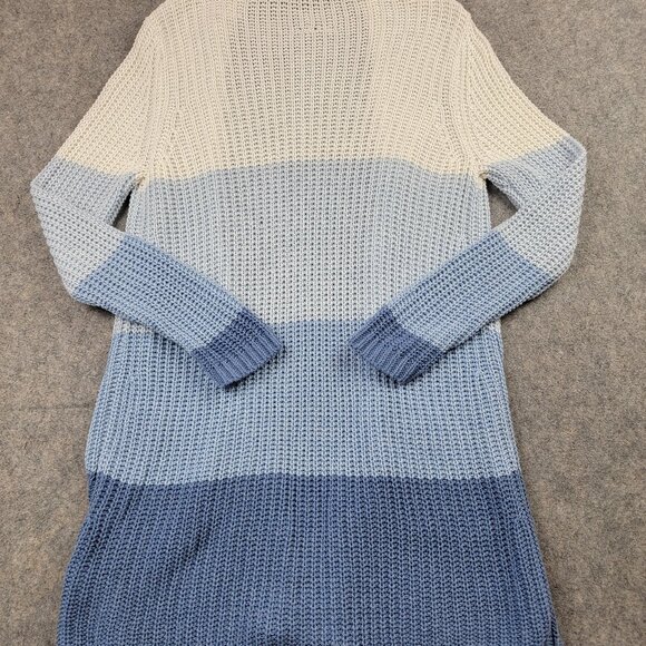 Pendleton Open Front Cardigan Women’s Petite Medium Ombre Blue Cream Knit - Picture 7 of 11